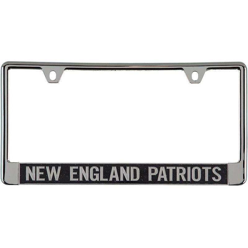 New England Patriots Glitter License Plate Frame - Black, Multicolor