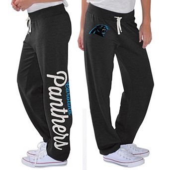 Women's G-III 4Her by Carl Banks Black Carolina Panthers Scrimmage Fleece Pants