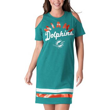 Women's Miami Dolphins G-III 4Her by Carl Banks Aqua Training V-Neck Maxi  Dress