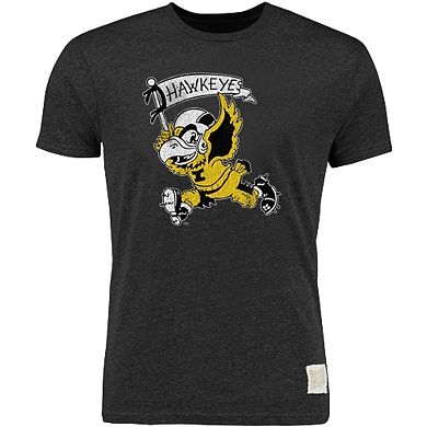 Men's Original Retro Brand Heather Black Iowa Hawkeyes Vintage Herky Tri-Blend T-Shirt