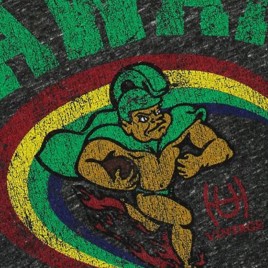 Men's Original Retro Brand Heather Black Hawaii Warriors Vintage Rainbow Warriors Tri-Blend T-Shirt