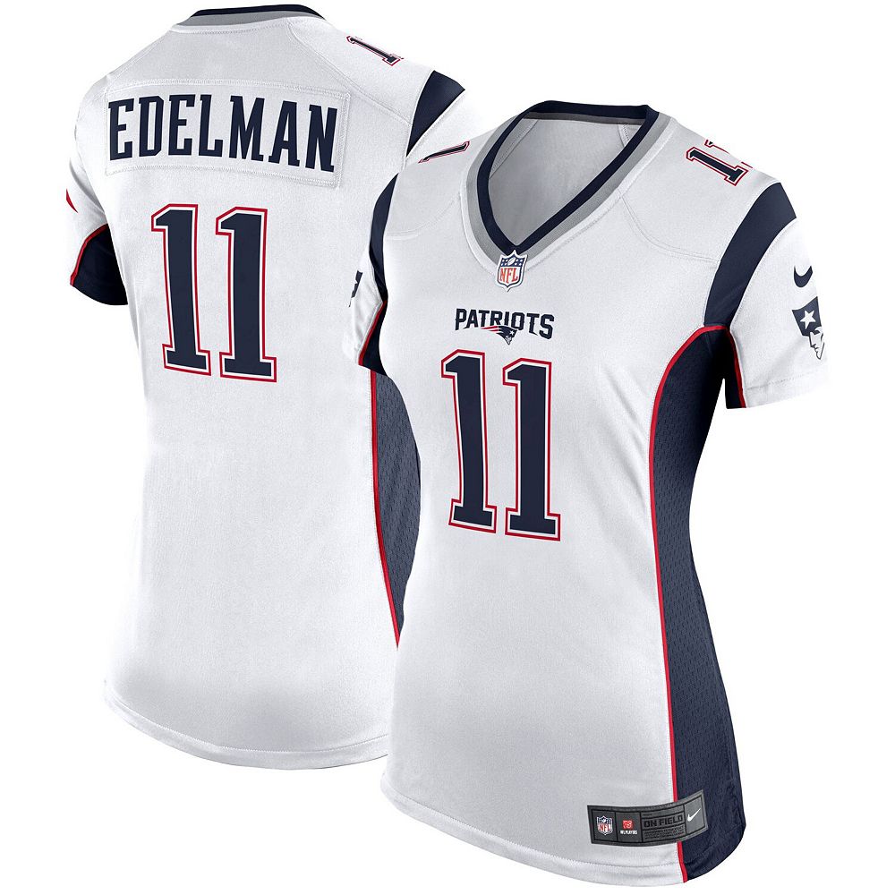 Women's Nike Julian Edelman White New England Patriots Game Jersey