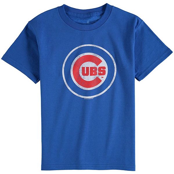 Chicago Cubs Shirt Men Youth size S Small Blue, Red Logo, 1876