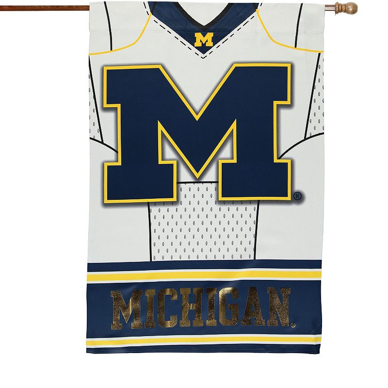 Michigan Wolverines 29 x 43 Double-Sided Jersey Foil House Flag, Multi
