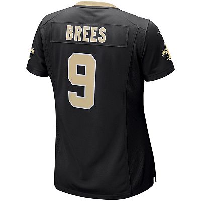 Women s Nike Drew Brees Black New Orleans Saints Game Player Jersey