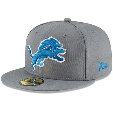 Men's New Era Gray Detroit Lions Omaha 59FIFTY Hat