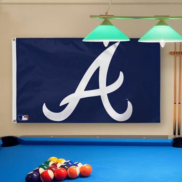 Atlanta Braves Script Deluxe Flag - 3'x5