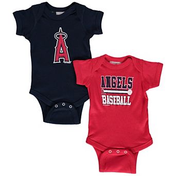 Newborn & Infant Soft as a Grape Red/Navy Los Angeles Angels 2 pc Body Suit