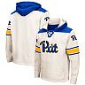 Men's Colosseum Cream Pitt Panthers 2.0 Lace-Up Pullover Hoodie