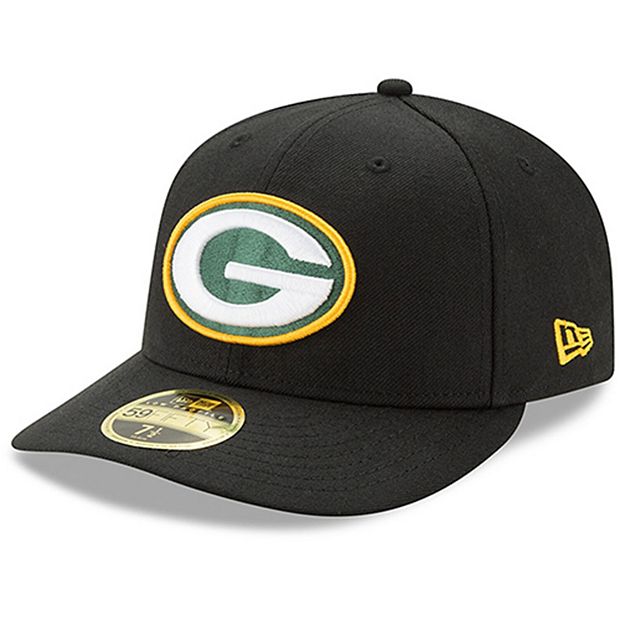 Men's New Era Black Green Bay Packers Omaha 59FIFTY Fitted Hat