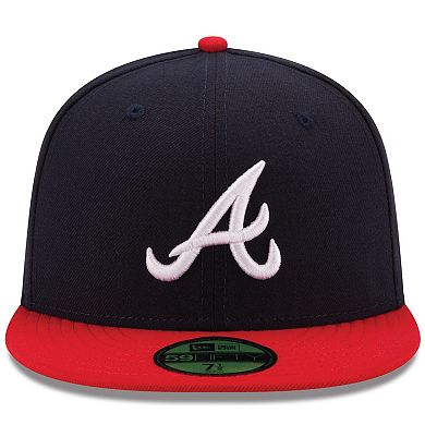 Men's New Era Navy/Red Atlanta Braves Home Authentic Collection On-Field 59FIFTY Fitted Hat