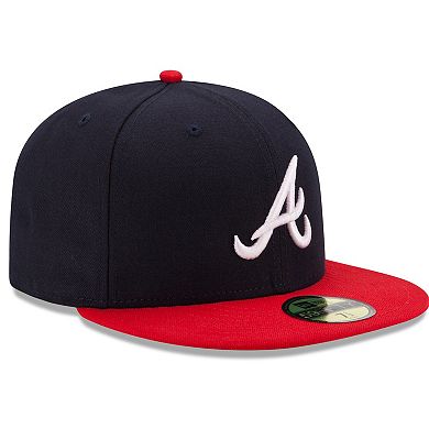 Men's New Era Navy/Red Atlanta Braves Home Authentic Collection On-Field 59FIFTY Fitted Hat