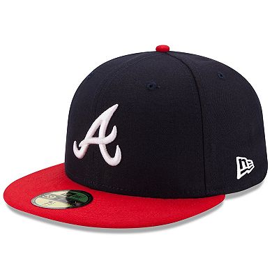 Men's New Era Navy/Red Atlanta Braves Home Authentic Collection On-Field 59FIFTY Fitted Hat
