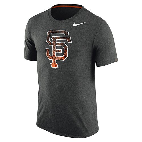 Men's Nike Heathered Black San Francisco Giants Tri-Blend T-Shirt