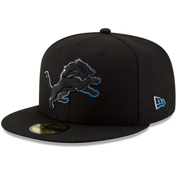 New Era Men's Detroit Lions Logo Blue 59Fifty Fitted Hat