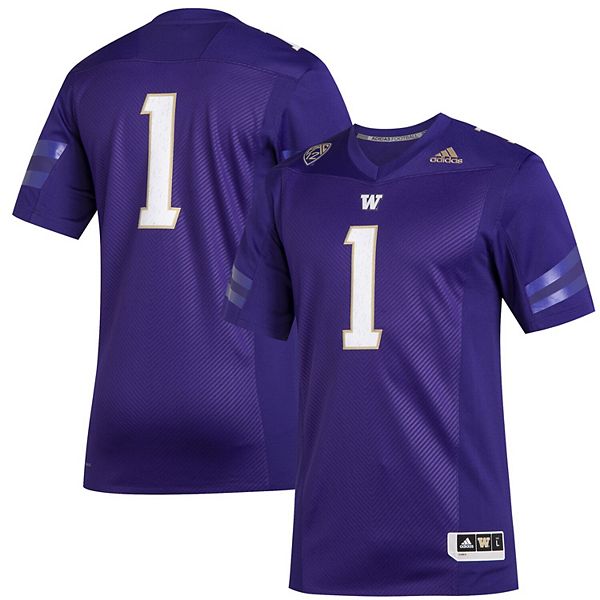 Men's adidas #1 Purple Washington Huskies Premier Football Jersey