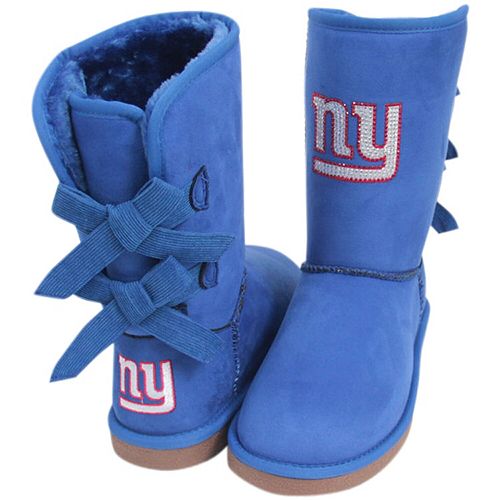 Women's Cuce Royal New York Giants Patron Bow Boots