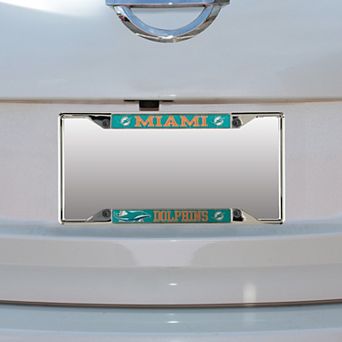 Miami Dolphins Small Over Small Mega License Plate Frame