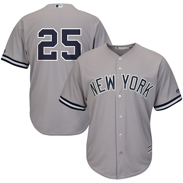هلا رمضان New York Yankees 25 Gleyber Torres Majestic Gray Cool Base Player Replica Jersey ورق تصوير روكو