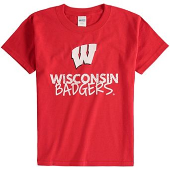 Youth Red Wisconsin Badgers Crew Neck T-Shirt