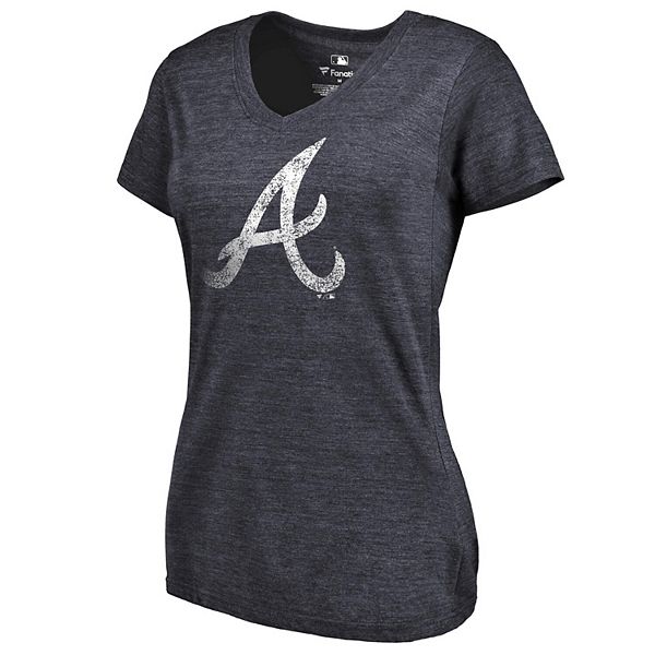 Women's Fanatics Branded Navy Atlanta Braves Regulation V-Neck T-Shirt