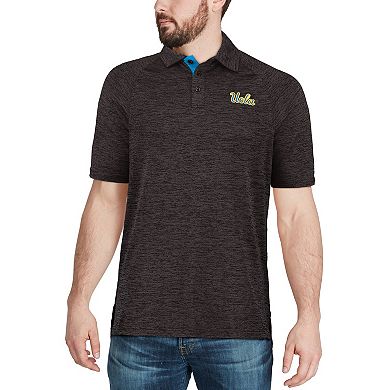 Men's Colosseum Black UCLA Bruins Down Swing Polo