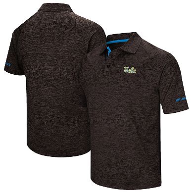 Men's Colosseum Black UCLA Bruins Down Swing Polo