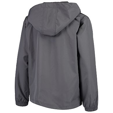 Youth Champion Graphite North Carolina Tar Heels Pack & Go Windbreaker Jacket