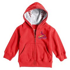 ST LOUIS CARDINALS KIDS EMBROIDERED FRONT HOODY GRAY — Hats N Stuff