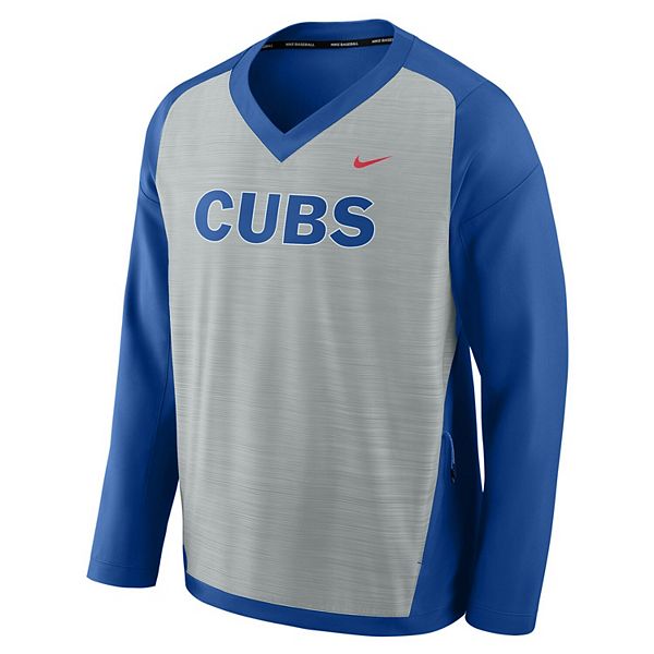 Men's Nike Gray Chicago Cubs Performance Pullover Windshirt