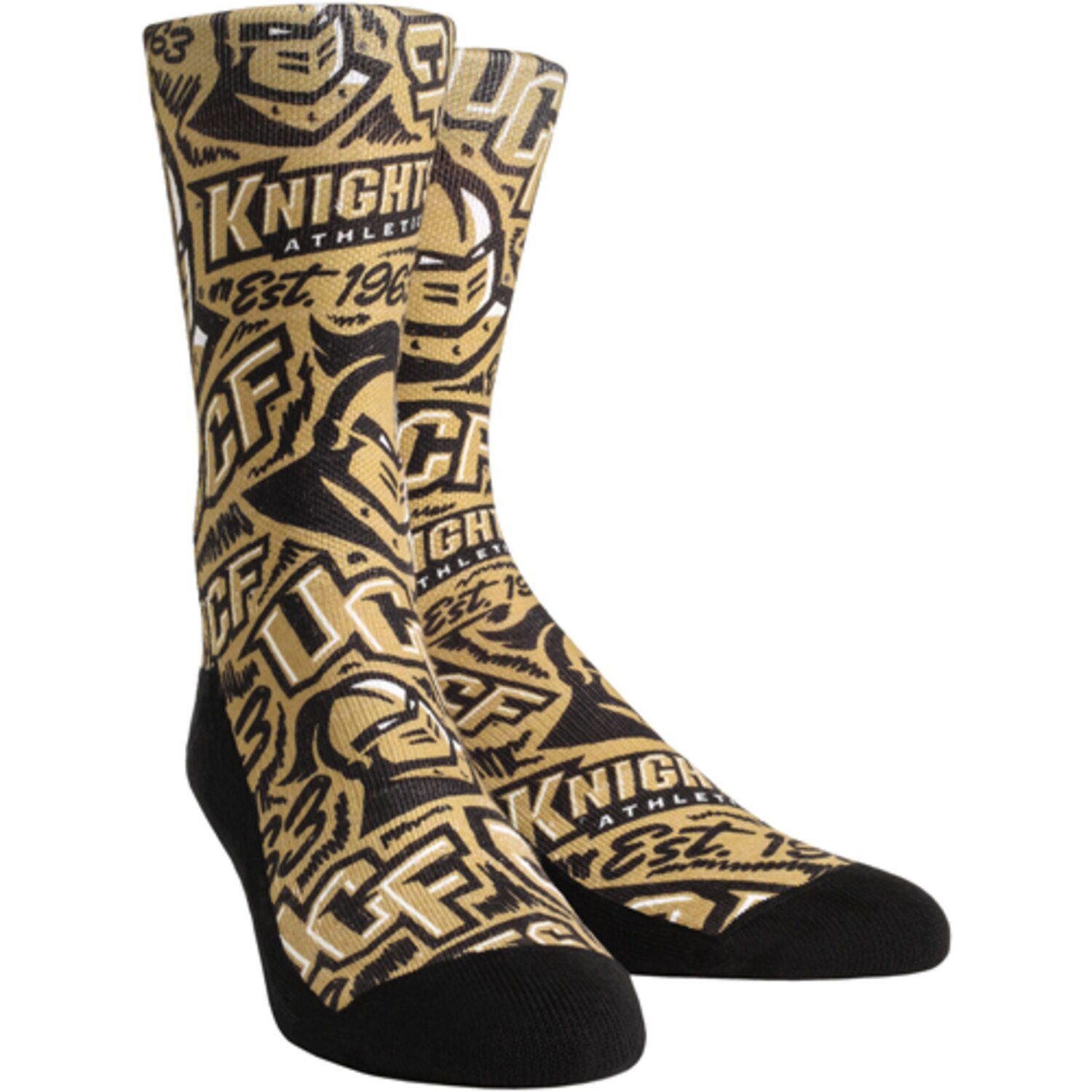 Image for Unbranded Youth Gold UCF Knights Logo Sketch Crew Socks at Kohl's.
