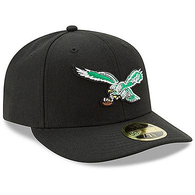Men's New Era Black Philadelphia Eagles Omaha Low Profile 59FIFTY Hat - Classic