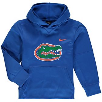Youth Nike Royal Florida Gators Logo KO Pullover Performance Hoodie