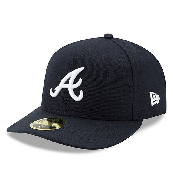 New Era Men's Atlanta Braves 59Fifty Home Navy Low Crown Authentic Hat