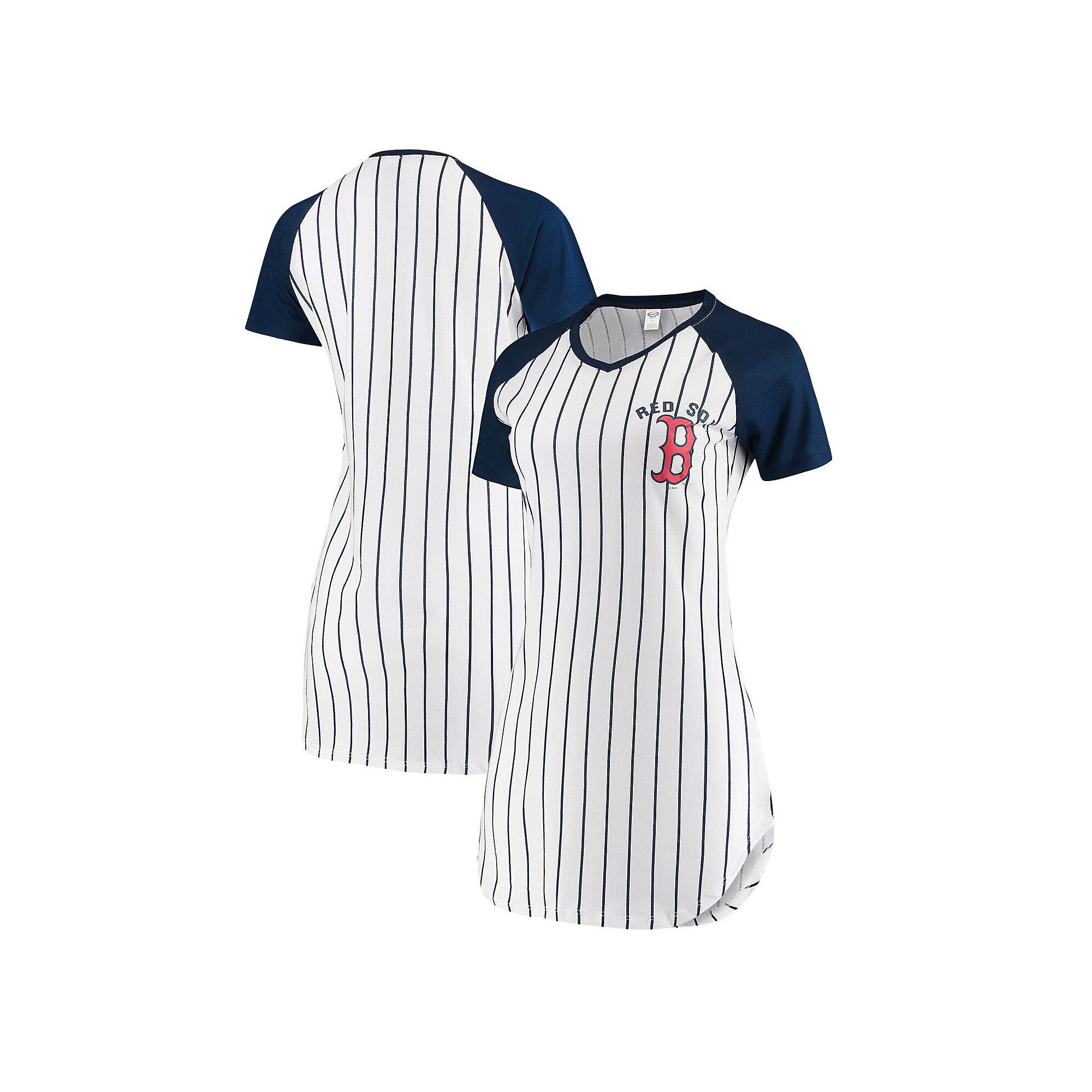 Womens Concepts Sport White Boston Red Sox Vigor Pinstripe Nightshirt, Siz