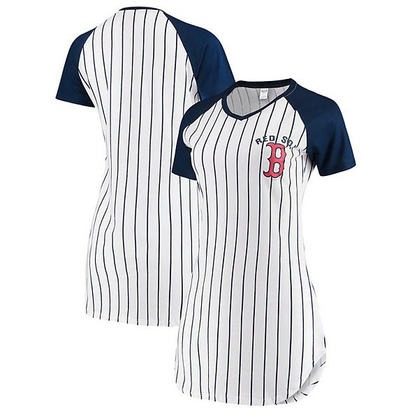 Women's Concepts Sport White Boston Red Sox Vigor Pinstripe