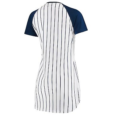 Women's Concepts Sport White Boston Red Sox Vigor Pinstripe Nightshirt