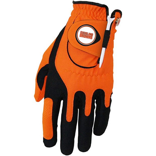 Men's Orange Cleveland Browns Left Hand Golf Glove & Ball Marker Set