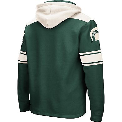 Men's Colosseum Green Michigan State Spartans 2.0 Lace-Up Pullover Hoodie