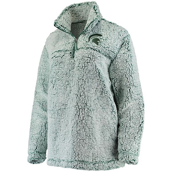 Men's Green Michigan State Spartans Digital Camo Performance Quarter-Zip  Pullover Jacket