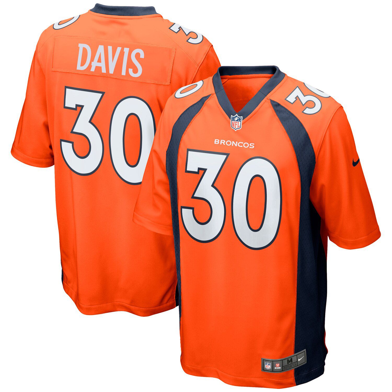Terrell Davis Orange Denver Broncos 