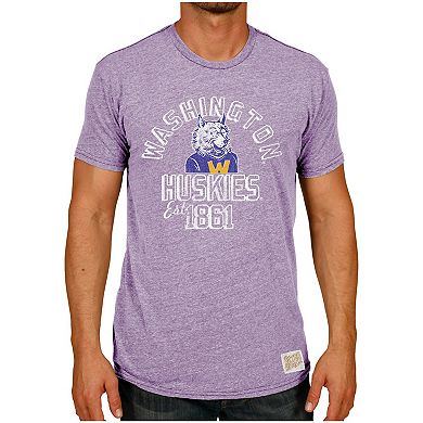 Men's Original Retro Brand Heather Purple Washington Huskies Vintage Tri-Blend T-Shirt