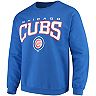Men's Stitches Royal Chicago Cubs Pullover Crew Sweatshirt