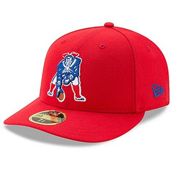Men's New Era Red New England Patriots Omaha Low Profile 59FIFTY Structured Hat