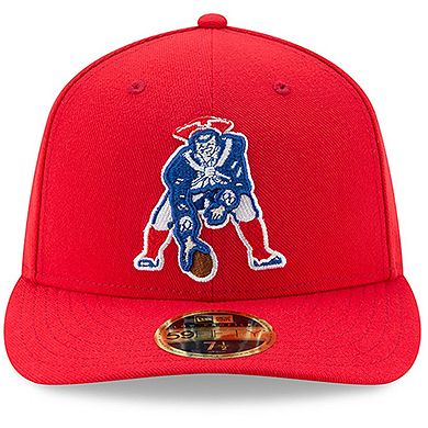 Men's New Era Red New England Patriots Omaha Low Profile 59FIFTY Structured Hat