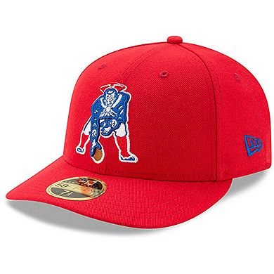 Men's New Era Red New England Patriots Omaha Low Profile 59FIFTY Structured Hat