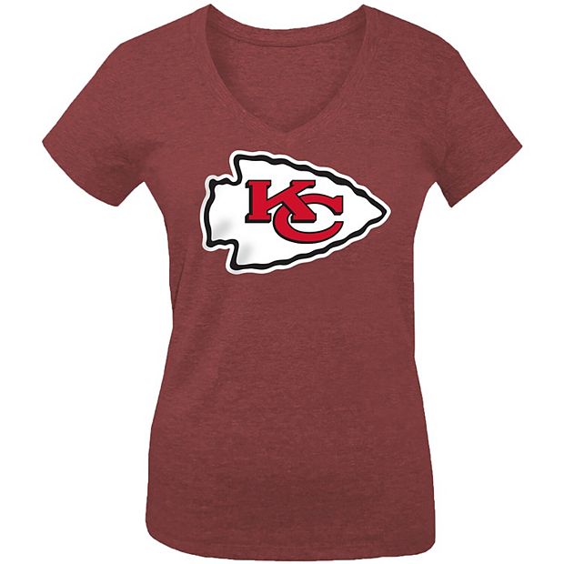 Kansas City Chiefs Women's V-Neck T-shirt Dress Casual Short Sleeve Sundress