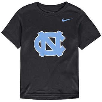 Youth Nike Anthracite North Carolina Tar Heels Cotton Logo T-Shirt
