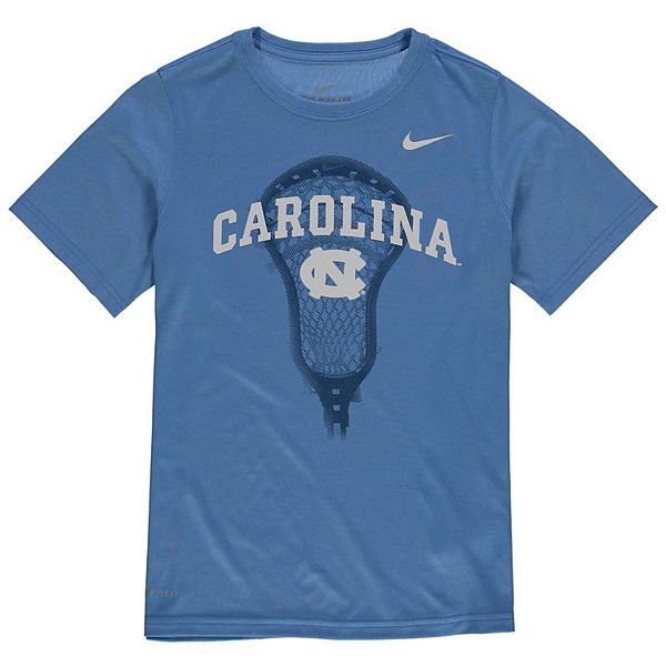 Youth Nike Light Blue North Carolina Tar Heels Lacrosse Performance T Shirt