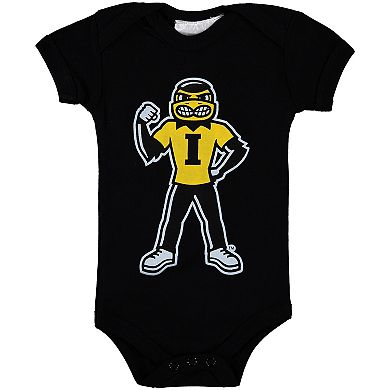 Infant Black Iowa Hawkeyes Big Logo Bodysuit
